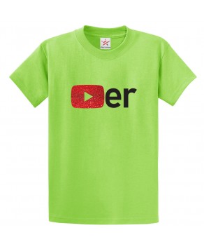 Youtuber Classic Unisex Kids and Adults T-Shirt for Vloggers